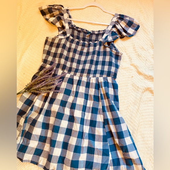 Blue and white gingham midi-dress by Old Navy size XL - Picture 3 of 8